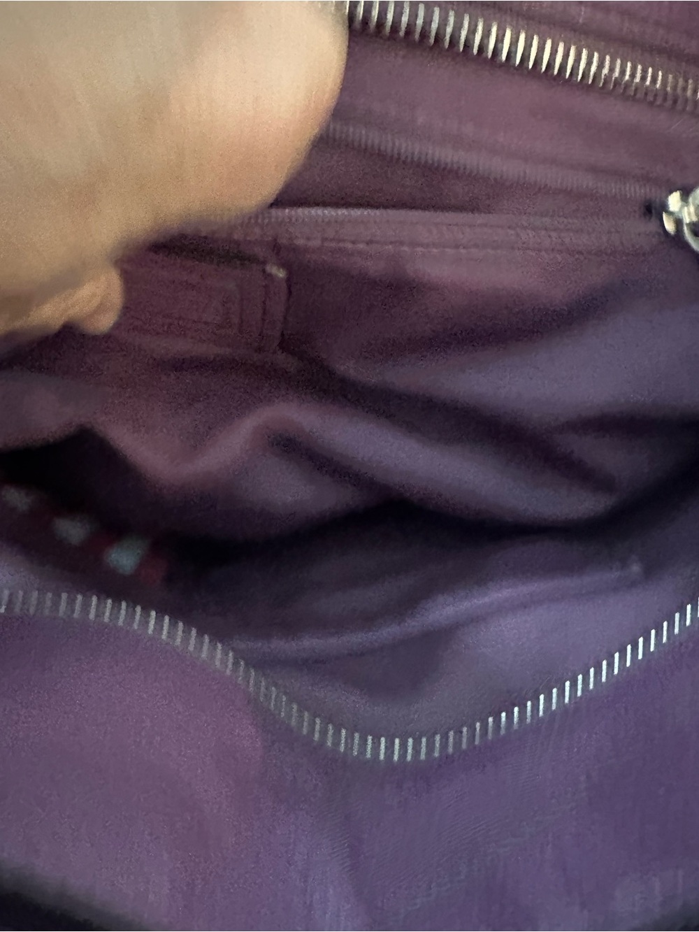 COACH Town Tote Purple Pebbled Leather Tote - Picture 13 of 15